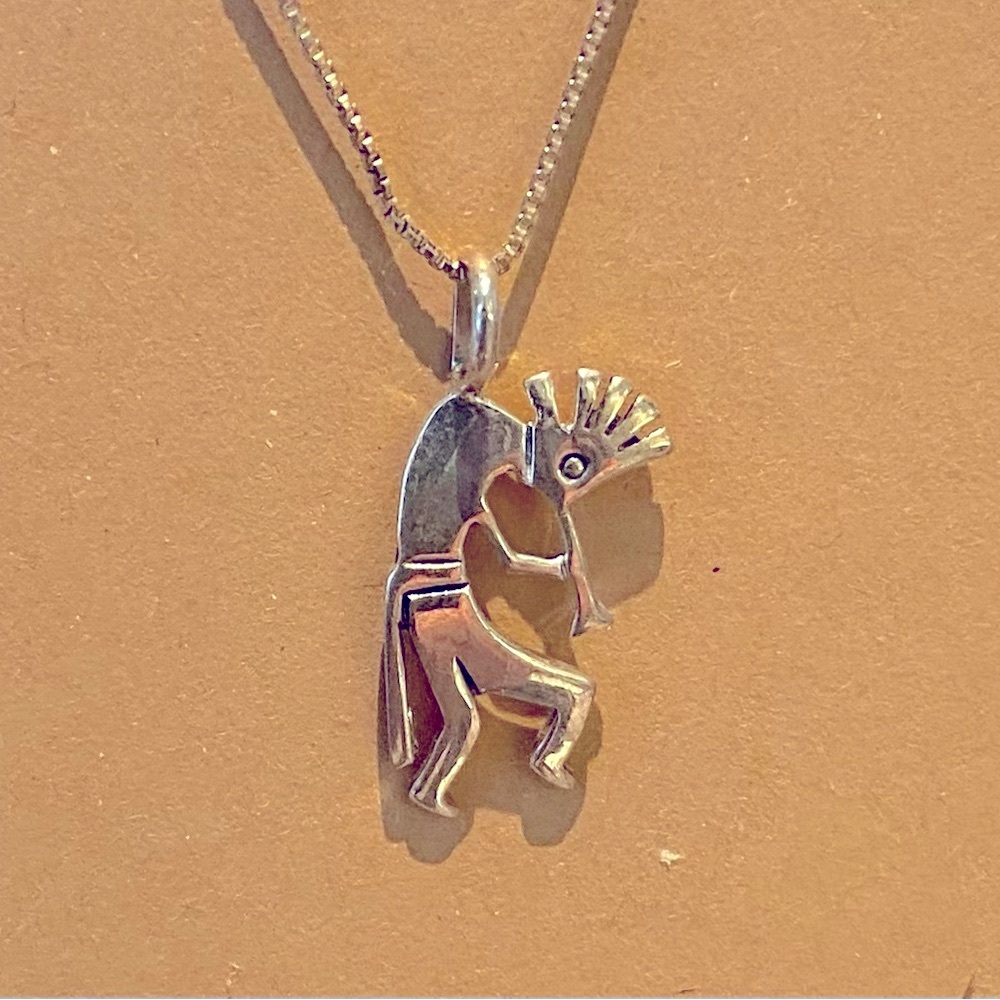 Vintage HOPI Kokopelli Sterling Silver Necklace